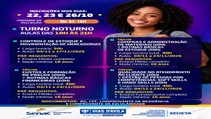 DIAS D’ÁVILA OFERECE CURSOS GRATUITOS EM PARCERIA COM O SENAC
