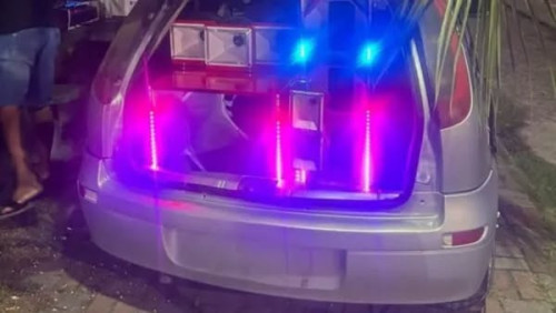 PM apreende veículo com som tipo 'paredão' em Plataforma