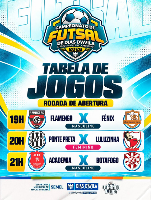 ⚽ A bola vai rolar e a emoção vai tomar conta da quadra em Dias d’Ávila